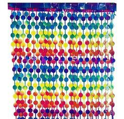 CORTINA METALIZADA CIRCULOS MULTICOLOR 2MT X 1MT x 1